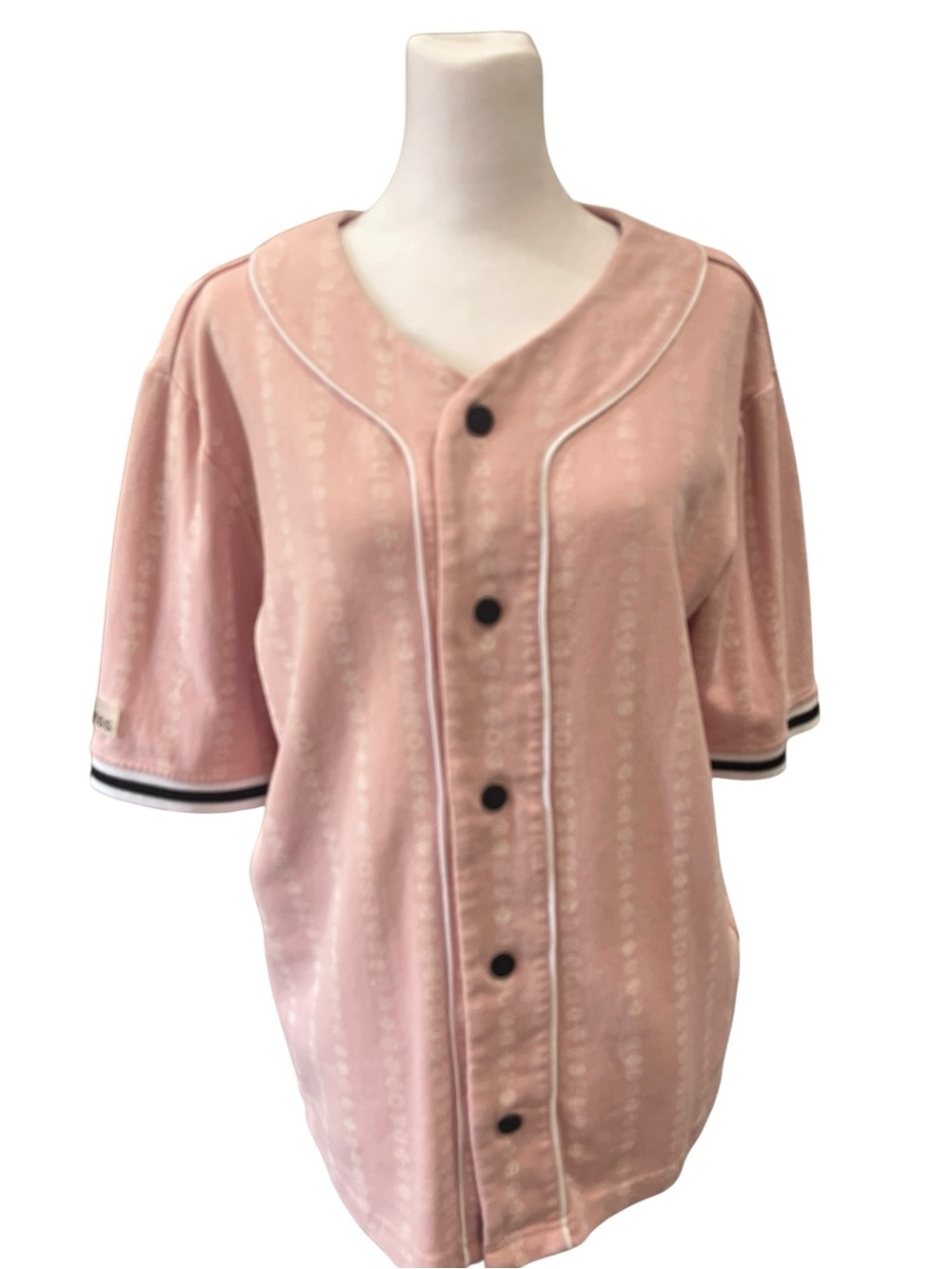 Disney Pink Princess Short Sleeve Jersey with Black Trim Size Small
